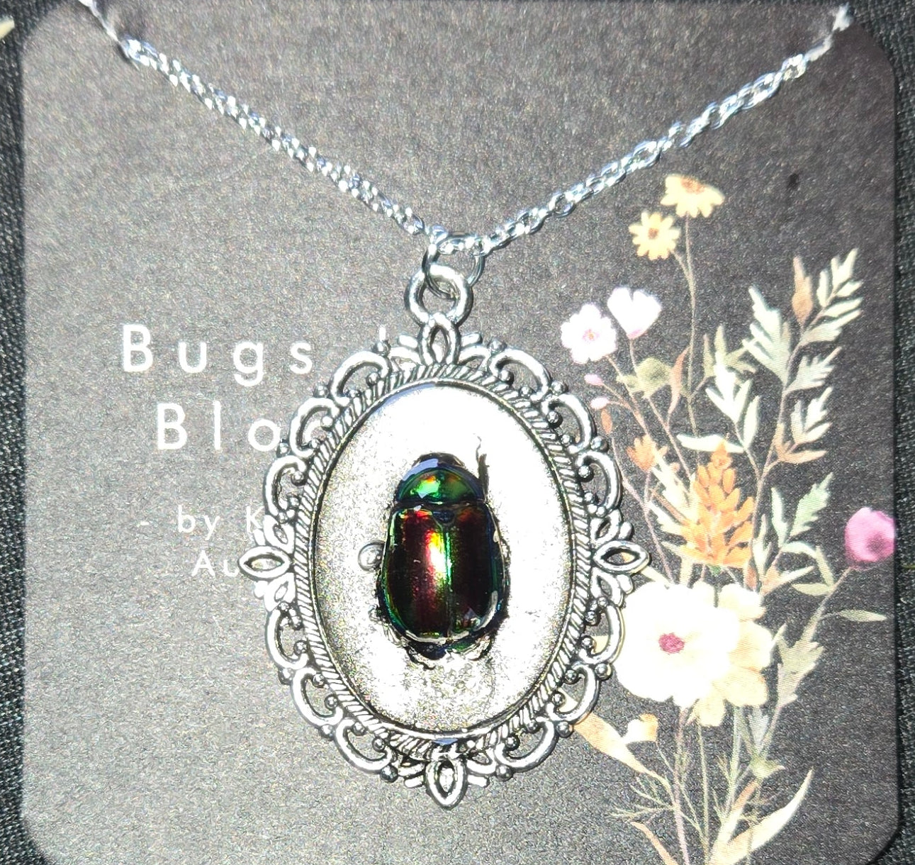 Cutest beetle necklace